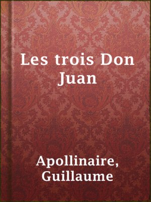 cover image of Les trois Don Juan